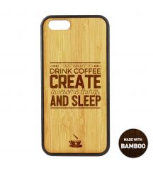 I JUST WANT TO DRINK COFFEE WOODEN PHONE CASE / THE COFFEE HOUSE COLLECTION